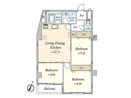 ライオンズマンション上野毛 B棟 間取図(平面図)