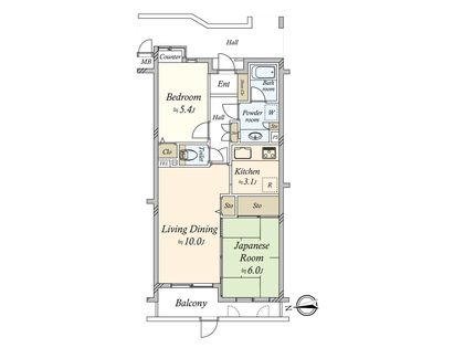 コスモ自由が丘 間取図(平面図)