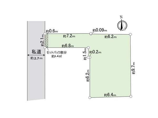 大田区中馬込2丁目 土地 区画図