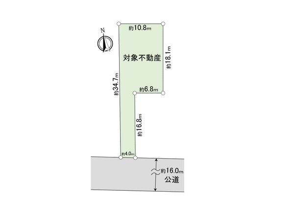 国立市谷保 土地 区画図