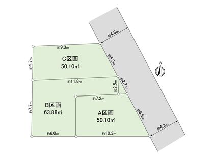 品川区西大井4丁目 区画図