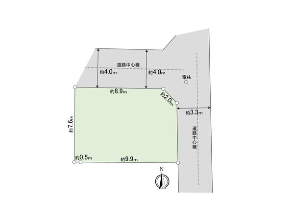 大田区大森中2丁目 土地 区画図