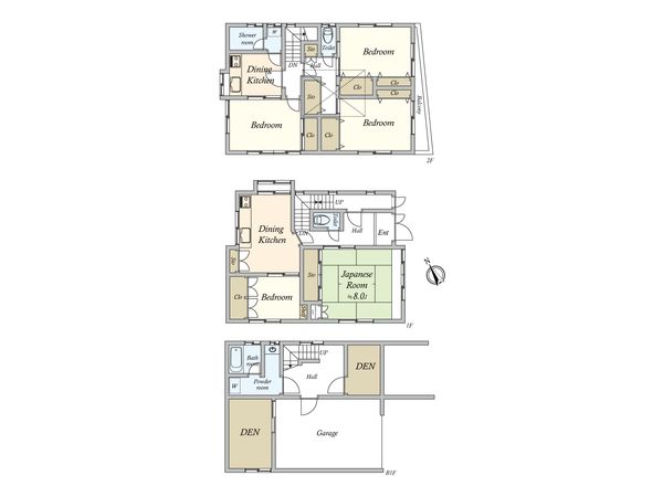 大田区東馬込1丁目 戸建 間取図(平面図) 大田区東馬込1丁目 戸建 間取図(平面図)