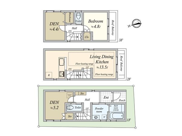 大森北4丁目 新築戸建 間取図(平面図) 大森北4丁目 新築戸建 間取図(平面図)