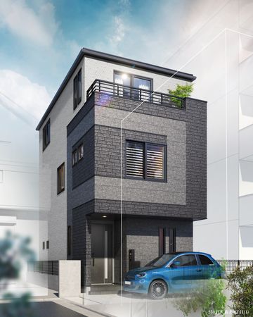 大田区大森北3丁目 新築戸建 外観パース図