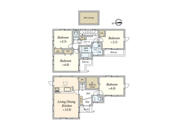 南馬込4丁目 戸建 間取図(平面図)