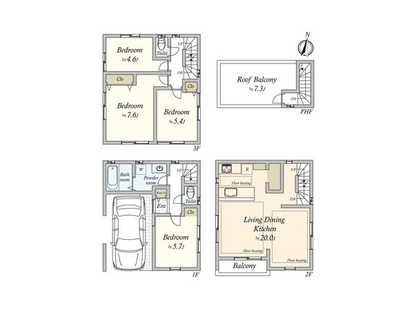 大森本町2丁目 新築戸建 間取図(平面図)