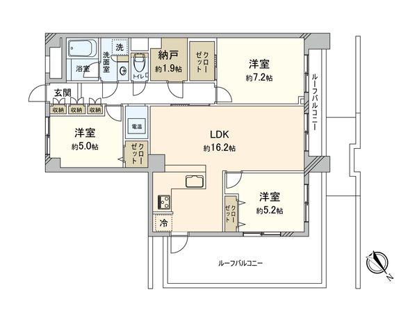 大森北ハウス 間取図(平面図) 間取図(平面図)