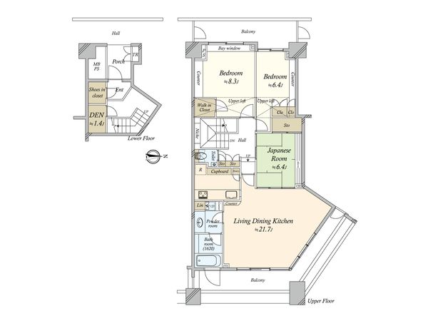大森プロストシティレジデンス 間取図(平面図)