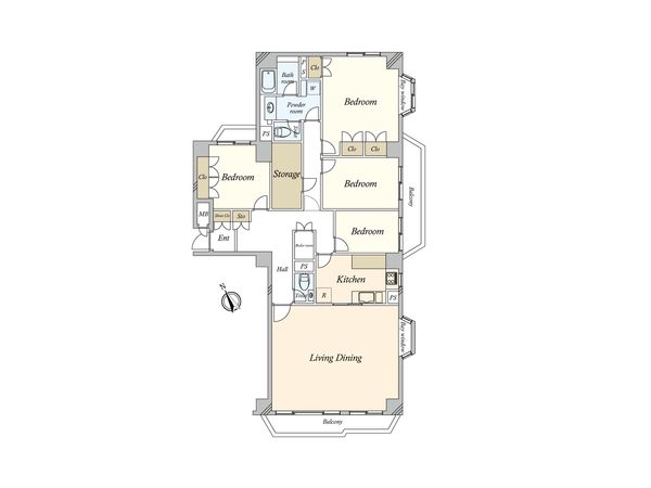 大森山王ホームズ 間取図(平面図)