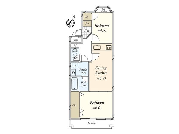 南馬込エコーハイツ 間取図(平面図) 間取図(平面図)