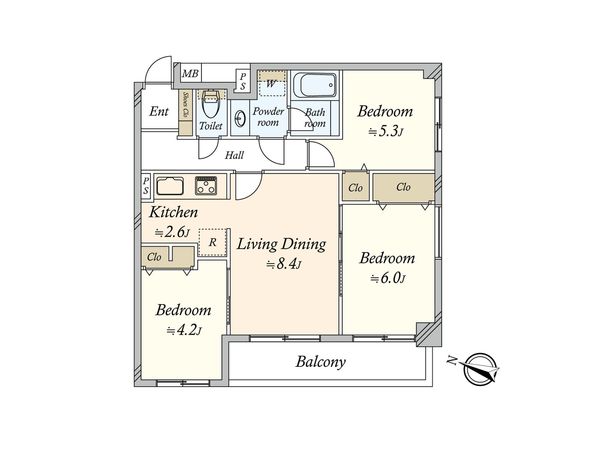パルミナード森ヶ崎公園 間取図(平面図)