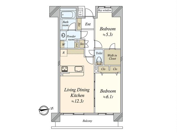 クリオレジダンス大森 センター棟 間取図(平面図) クリオレジダンス大森 センター棟 間取図(平面図)
