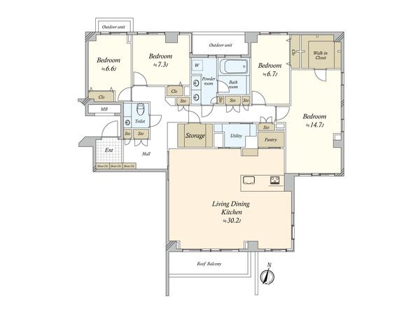 パーク・コート山王 間取図(平面図)