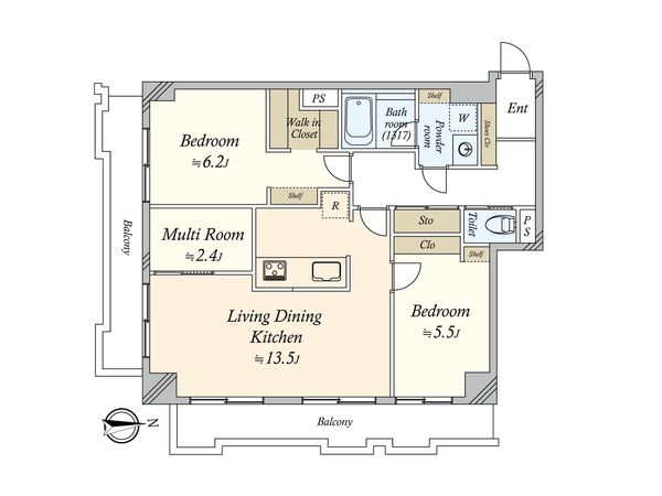藤和大森コープ 間取図(平面図) 間取図(平面図)