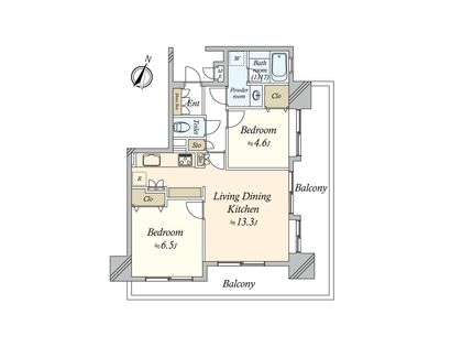 ルモンド平和の森 間取図(平面図)