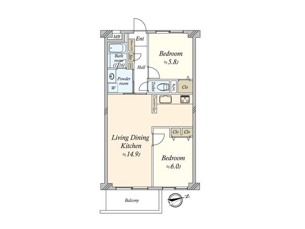 エンゼルハイム大井第2 間取図(平面図)