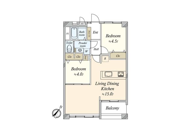 大森駅前住宅 2号棟 間取図(平面図) 間取図(平面図)
