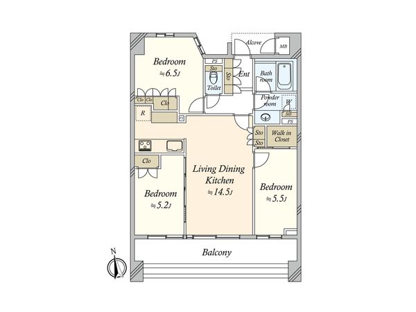 ザ・パークハウス南大井 間取図(平面図)
