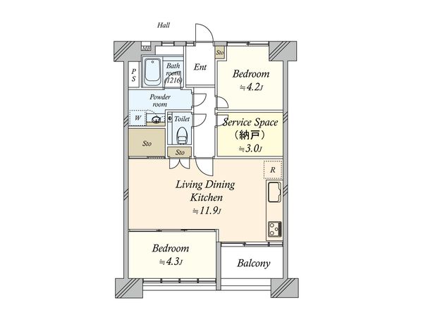 大森駅前住宅 1号棟 間取図(平面図) 間取図(平面図)