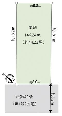 大田区南雪谷1丁目古家有り土地 区画図
