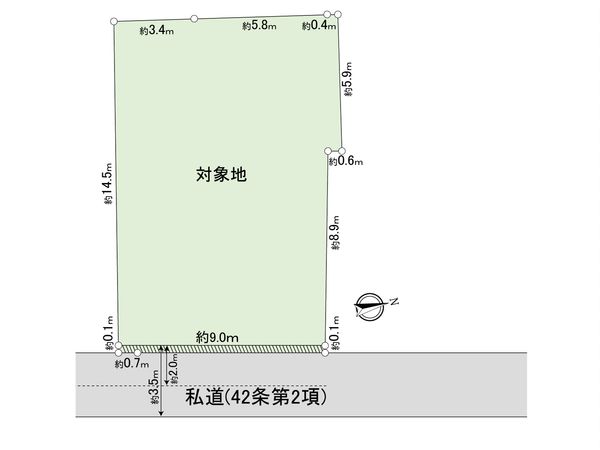 大田区北千束1丁目古家付き土地 区画図 区画図