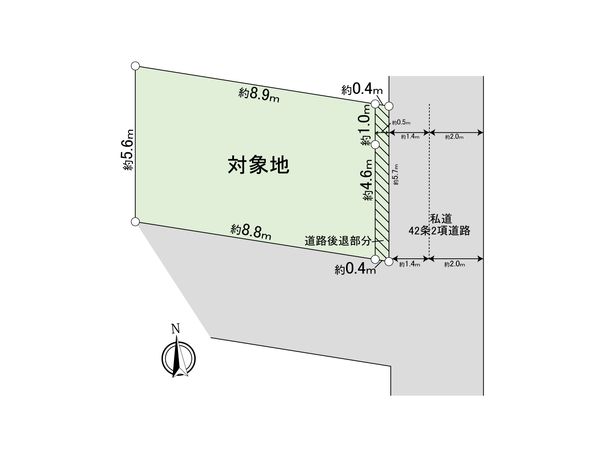 大田区北千束3丁目古家付き土地 区画図 区画図