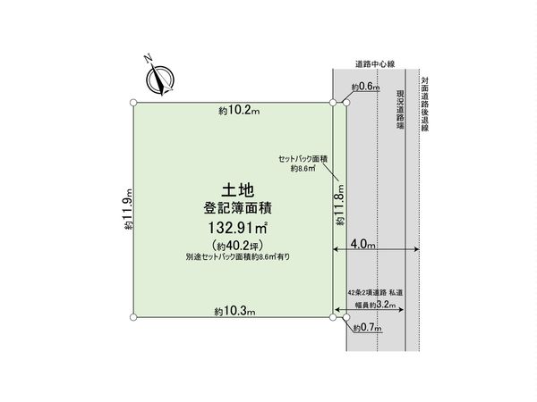 目黒区大岡山一丁目 土地 区画図