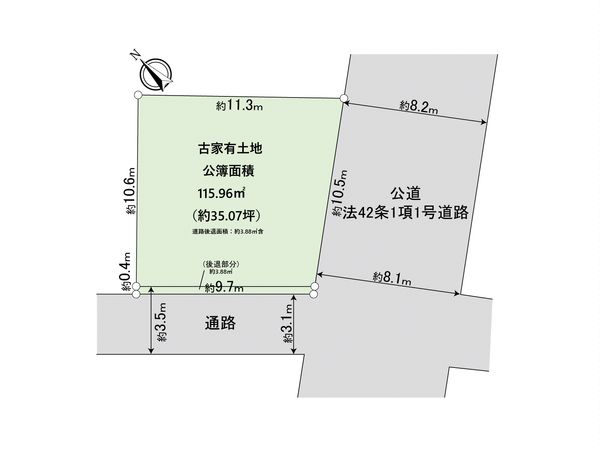 大田区石川町2丁目土地 区画図 大田区石川町2丁目土地 区画図