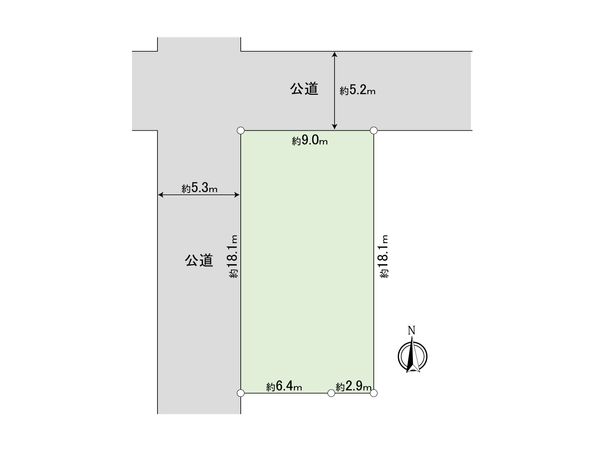 大田区北千束1丁目古家付き土地 区画図 大田区北千束1丁目古家付き土地 区画図