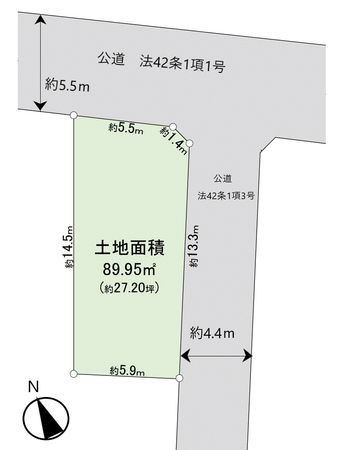 目黒区南2丁目建築条件付き土地 区画図 目黒区南2丁目建築条件付き土地 区画図