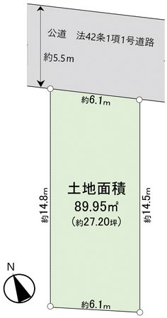 目黒区南2丁目建築条件付き土地 区画図 目黒区南2丁目建築条件付き土地 区画図