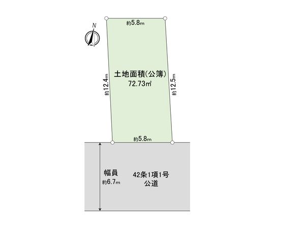 大田区上池台3丁目古家付き土地 区画図 大田区上池台3丁目古家付き土地 区画図