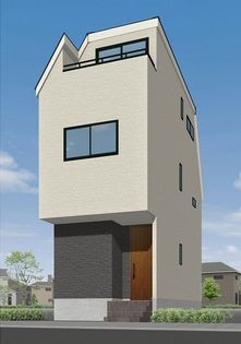 大田区東雪谷4丁目新築戸建 外観パース図