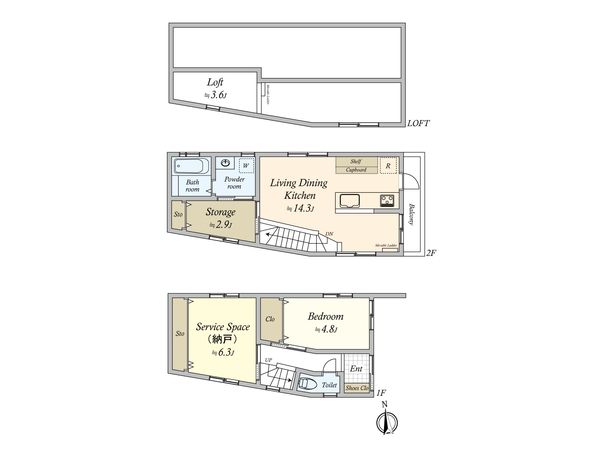 大田区北千束3丁目戸建 間取図(平面図)