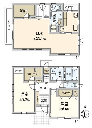 目黒区原町2丁目戸建 間取図(平面図)