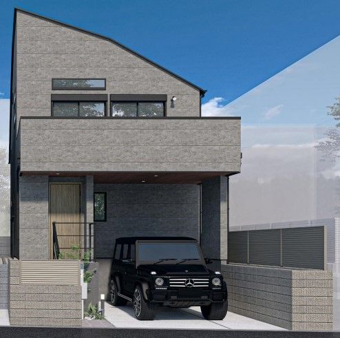 大田区南千束1丁目新築戸建B号棟 外観パース図 外観パース図