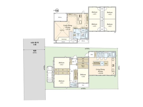 大田区北千束1丁目戸建 間取図(平面図) 大田区北千束1丁目戸建 間取図(平面図)