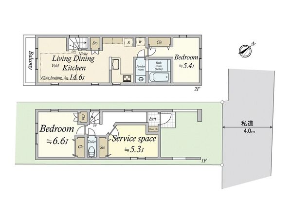大田区東雪谷3丁目新築戸建 間取図(平面図)