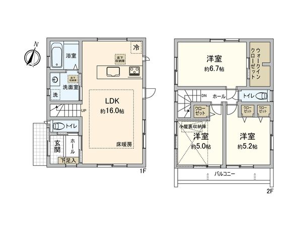 大田区北千束3丁目 戸建 間取図(平面図) 間取図(平面図)