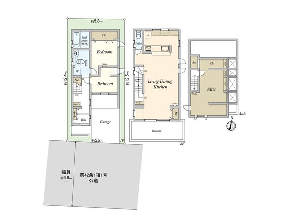大田区上池台3丁目戸建 間取図(平面図)