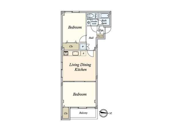 北千束第2コーポラス 間取図(平面図)