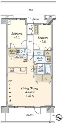 プラウド都立大学 間取図(平面図) 間取図(平面図)