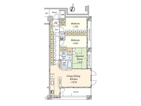 オーベル雪が谷大塚 間取図(平面図)
