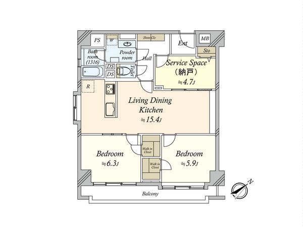 シャンボール洗足池 間取図(平面図) 間取図(平面図)