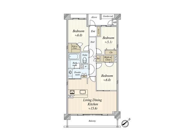 ファミールグラン南雪ヶ谷パークサイド 間取図(平面図) 間取図(平面図)
