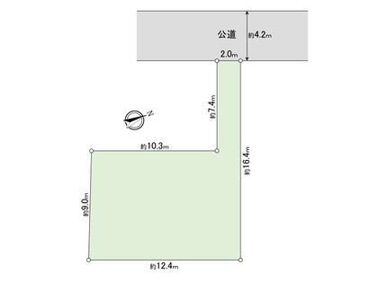 品川区中延5丁目 土地 区画図