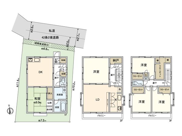 大森北3丁目 戸建 間取図(平面図)