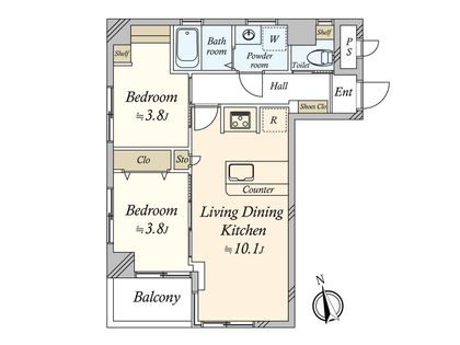 エクレール五反田 間取図(平面図)
