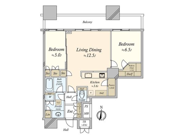 パークタワーグランスカイ 間取図(平面図) パークタワーグランスカイ 間取図(平面図)